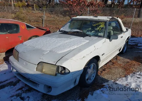 1991 Ford Mustang Gt/Cobra Gt из США, поврежденный, VIN 1FACP45E2MF192647